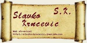 Slavko Krnčević vizit kartica
